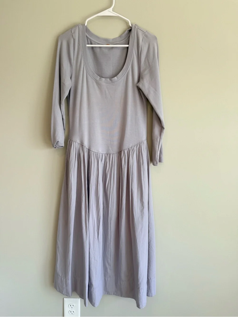Free People Aelia Drop-Waist Midi Dress In Blue Size Small